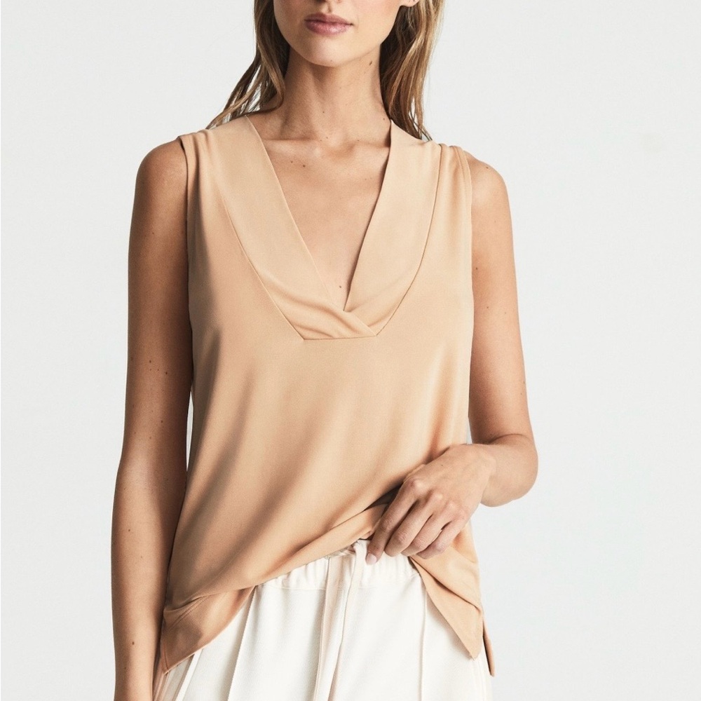 Reiss Taylor V-Neck Shell Blouse